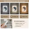 Yin Yang - Abstract - Zwart - Wit - Goud Light Box met kabel (Tafellamp) klein -USP_lichtkleurNL