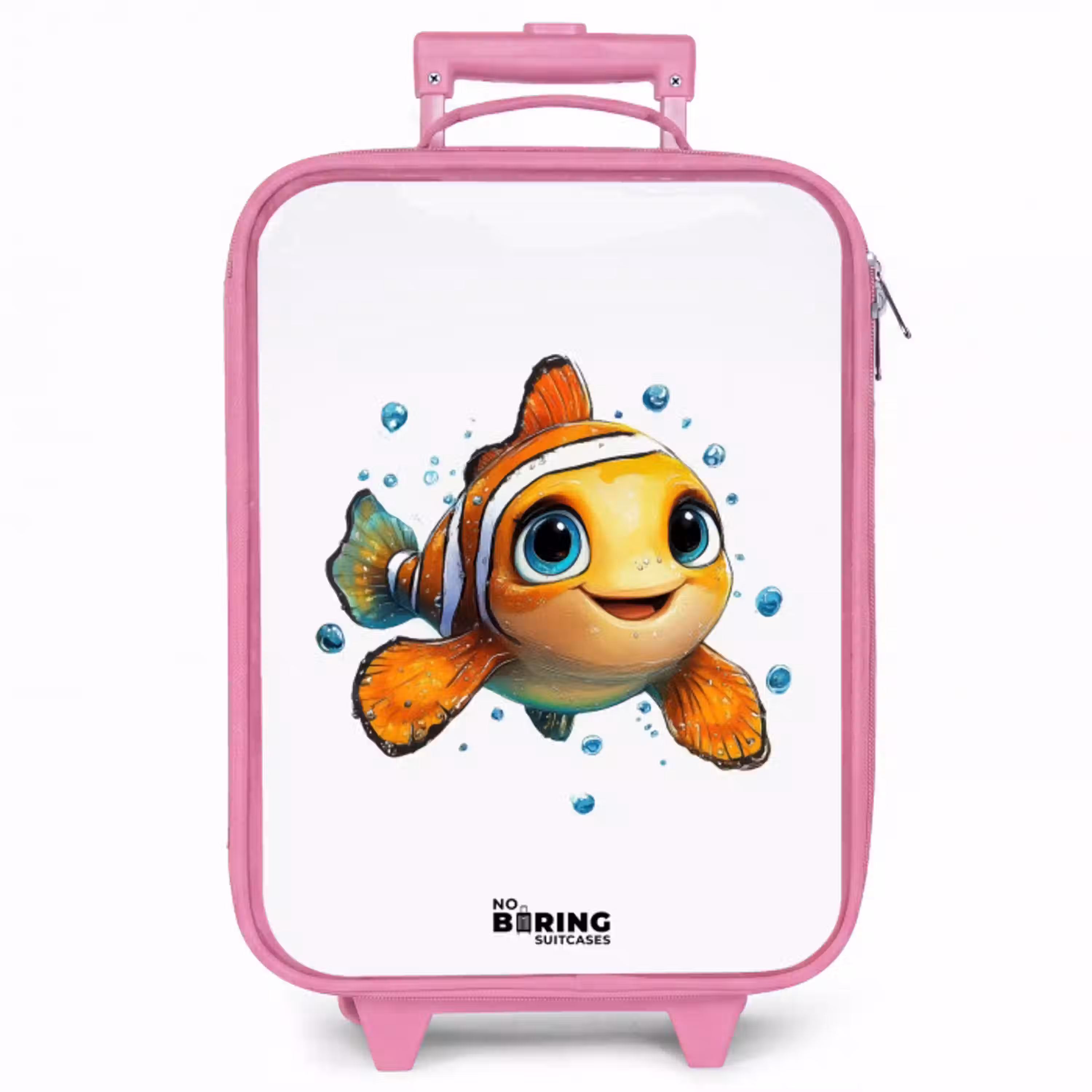 Clownvis met bellen op witte achtergrond Kinderkoffer - Roze klein -zzz_website3d