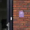 Paars - Modern Naambord Huisje klein -sfeer2
