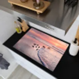 Meeuwen - Strand - Zee - Roze Inductie beschemer met haakjes klein -sfeer1