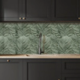 Bladeren - Textuur - Groen keuken achterwand 2 middel 871 -sfeer1