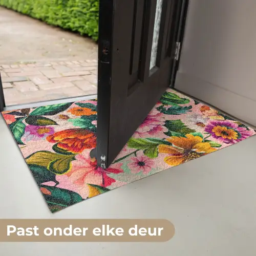 Bloemen - Kleurrijk - Roze Deurmat klein -USP_NL