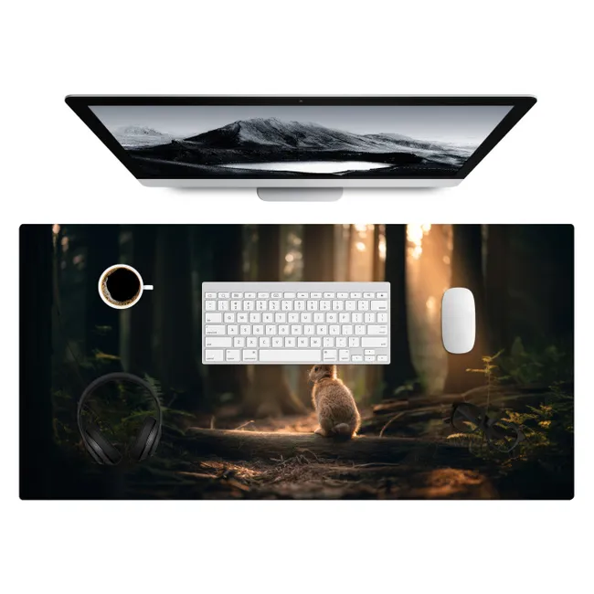 Desk Mat - Rabbit - Forest - Sunbeams