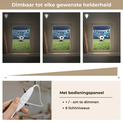Voetbal - Stadion - Bal - Jongens Light Box met kabel klein -USP_dimbaarNL