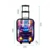 Neon nightcar Kinderkoffer - Zwart klein -productfoto_formaten