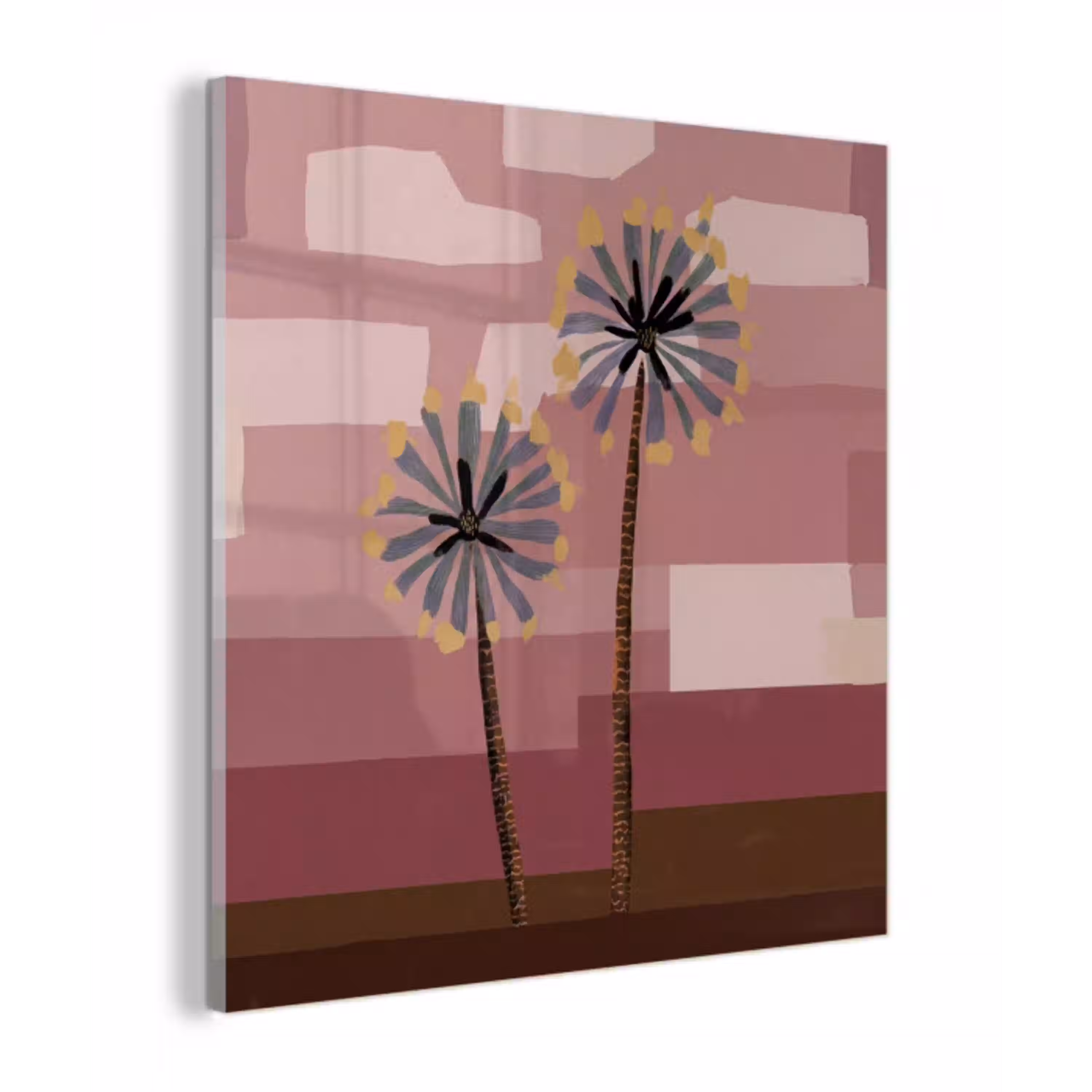 Illustratie - Bloemen - Vlakken - Abstract plexiglas 5mm klein -z3d