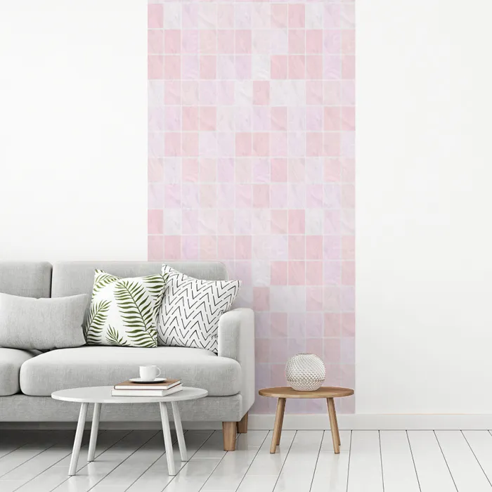 Marmer - Patroon - Mozaïek - Roze fotobehang vinyl groot 64 -woonkamer