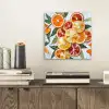 Schijfjes - Fruit - Oranje - Mozaïek aluminium wit klein -sfeer1