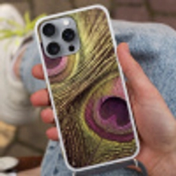 Pauw - Veren - Paars - Groen Hoesje iPhone 16 Pro Max met koord klein -sfeer3