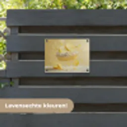 Citroen - Taart - Eten - Geel tuinposter los doek klein -sfeer3