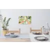 Glazen - Proosten - Bladeren - Groen Muursticker klein -eettafel