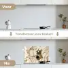 Boek - Illustratie - Tulpen - Koffie keuken achterwand spatscherm klein -voor_na_NL