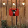 Windhond - Minimalistisch - Rood tuinposter los doek klein -sfeer1