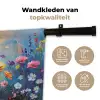Bloemen - Natuur - Waterverf - Kunst Wandkleed katoen klein -sfeer2
