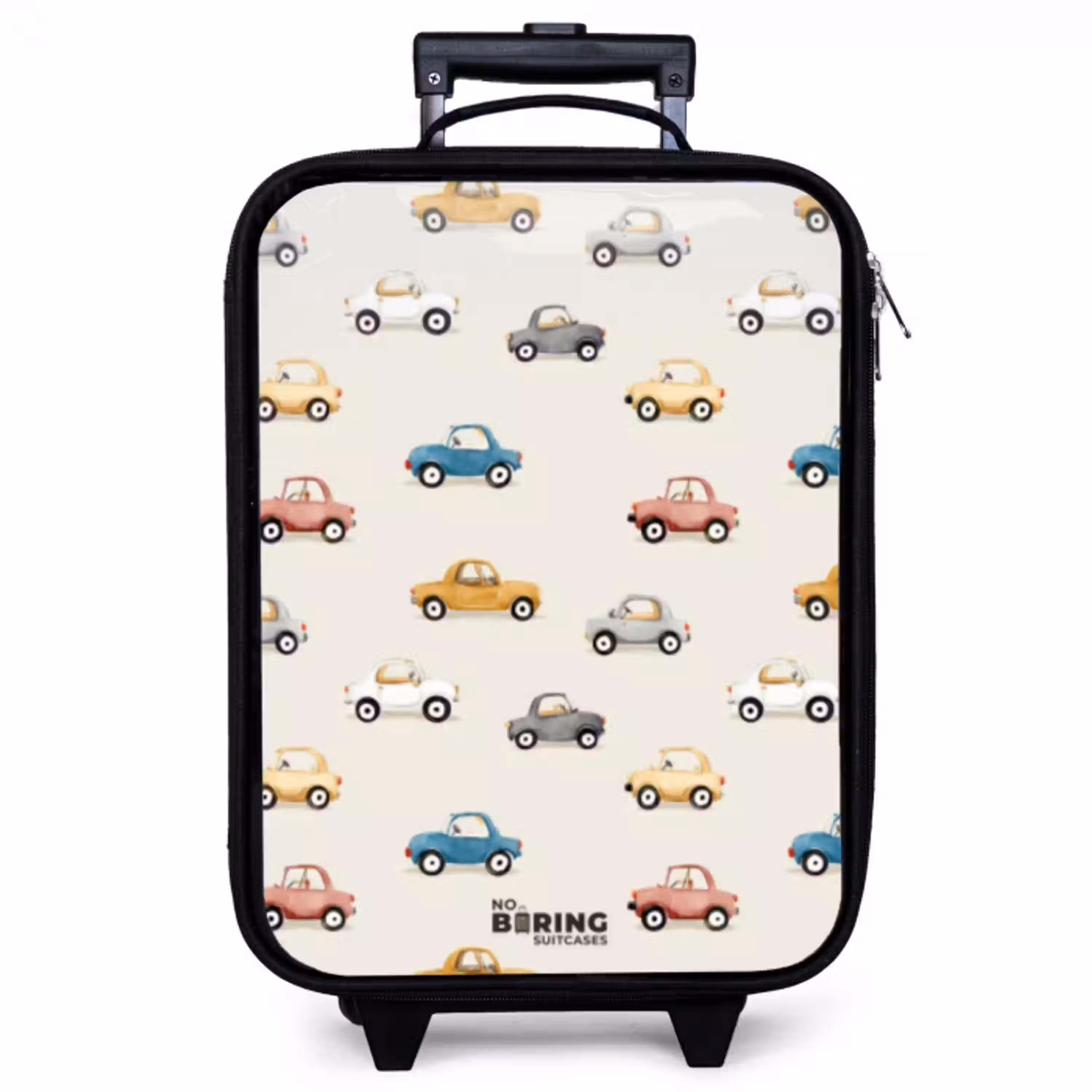 Kleurrijke retro autootjes Kinderkoffer - Zwart klein -zzz_website3d