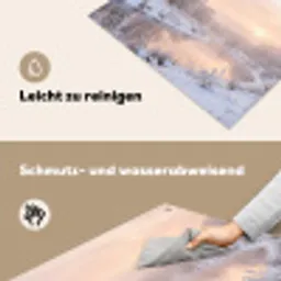 Rivier - Winter - Landschap - Sneeuw - Zonsopgang Inductie beschemer met haakjes klein -ky-schoon-de