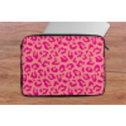 Panterprint - Roze - Dierenprint - Minimalistisch laptophoes neopreen klein -tafel