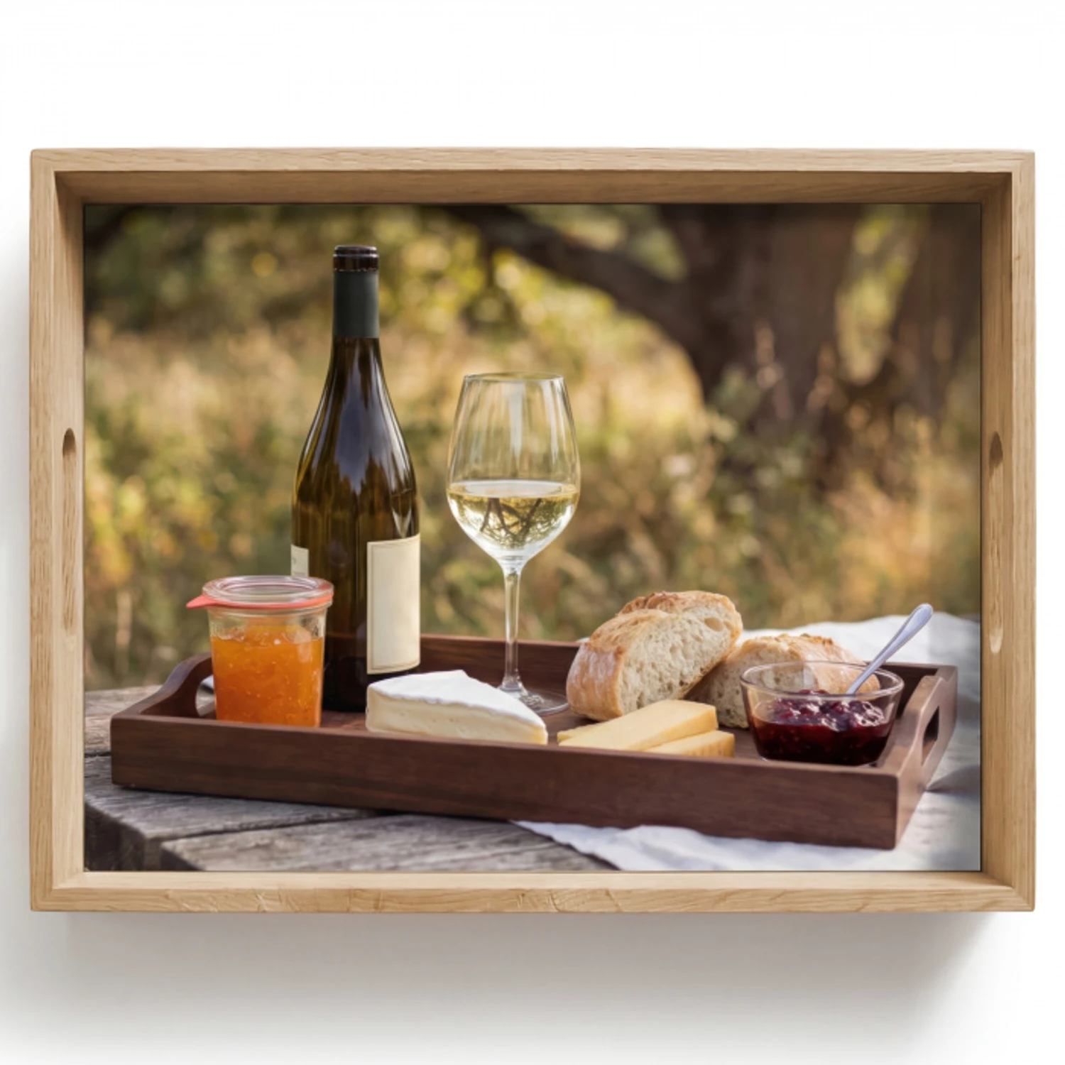 Picknick - Wijn - Kaasplankje Dienblad Rechthoek middel -z3d_shopping