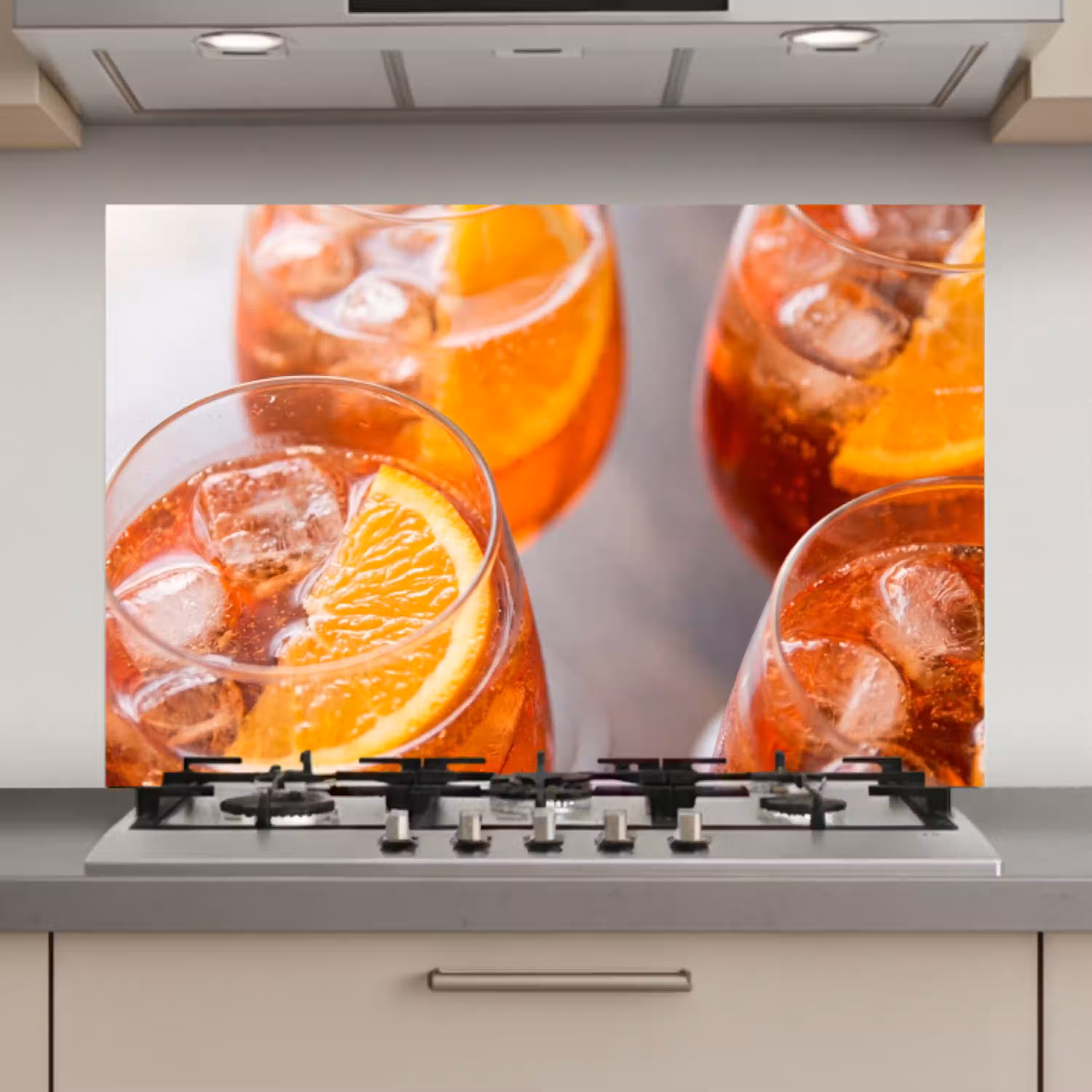 Drank - Sinaasappel - IJs - Zomer - Oranje keuken achterwand spatscherm klein -3d_website