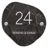 Gebarsten steen - Klassiek Naambord Organisch middel -3d
