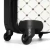 Crèmekleurige achtergrond met bruine hartjes NBS - Handbagage koffer - Volwassenen Unisex middel -wiel