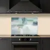 Verf - Moderne kunst - Abstract - Grijs keuken achterwand spatscherm klein -sfeer1