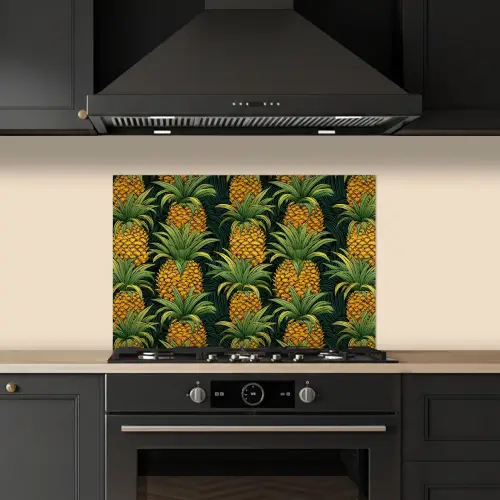 Illustratie - Patroon - Ananas keuken achterwand spatscherm klein 900 -sfeer1