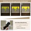 Geblokt - Grafisch - Vloeistof - Geel Light Box met batterij (Wandlamp) middel -USP_dimbaarNL