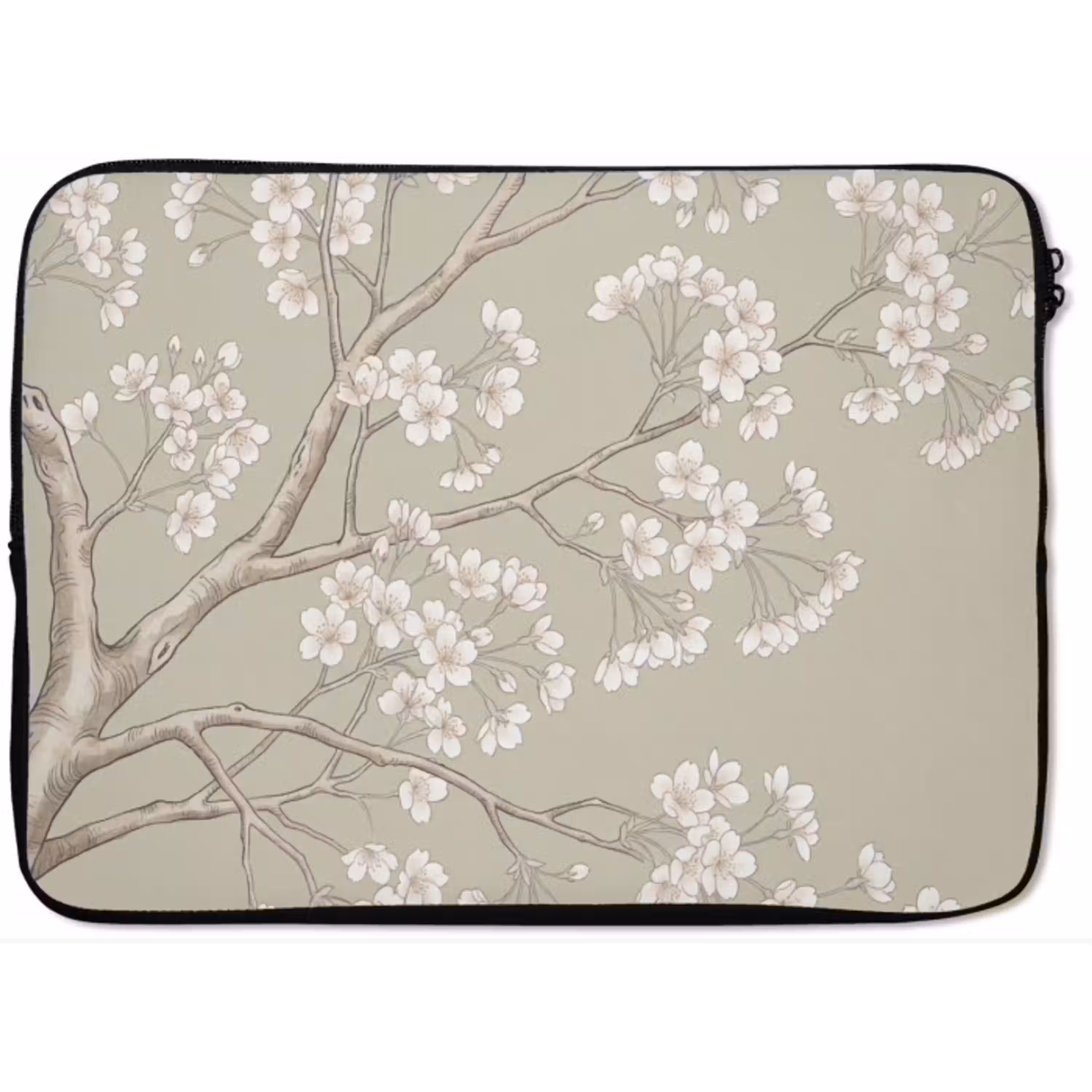 Sereen - Bloesem - Wit laptophoes neopreen klein -zkaufland3dotto