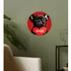 Amor - Hond  - Hartje - Rood Wandcirkel behangsticker klein -sfeer2
