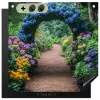 Doorkijk - Bloemen - Hortensia - Pad Inductie beschemer met haakjes middel -3d