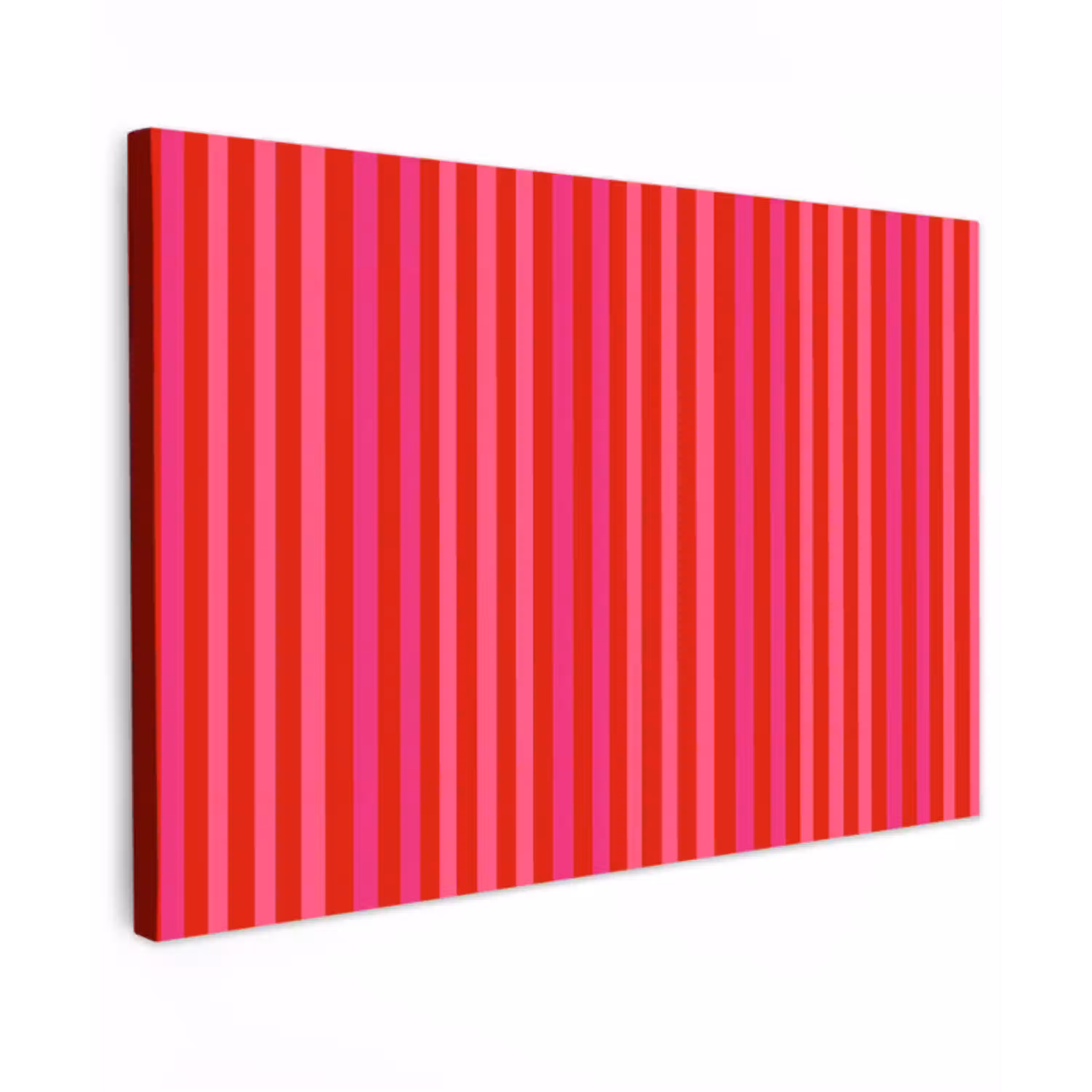 Verticaal - Strepen - Roze canvas 2cm klein 34 -z3d