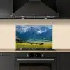 Alpen - Weide - Bergen - Koeien keuken achterwand spatscherm klein -sfeer1