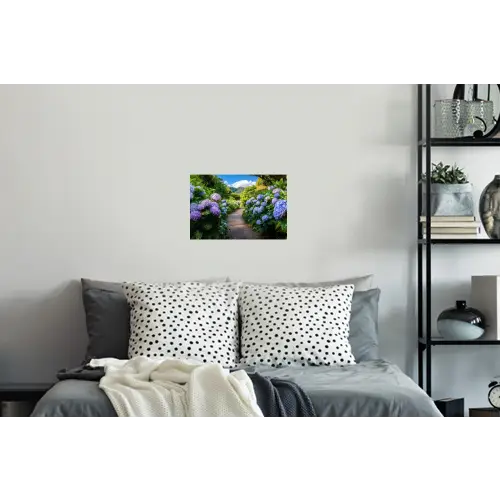 Hortsensia - Pad - Bloemen Muursticker klein -slaapkamer