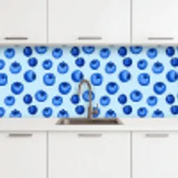 Bessen - Modern - Blauw keuken achterwand 2 middel 871 -3d