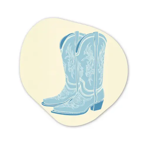 Illustratie - Cowboylaarzen - Patroon Wandcirkel Organisch Forex 3mm klein -3d