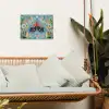 Vlinder - Sierlijk - Bloemen - Bladeren tuinposter los doek klein -sfeer7