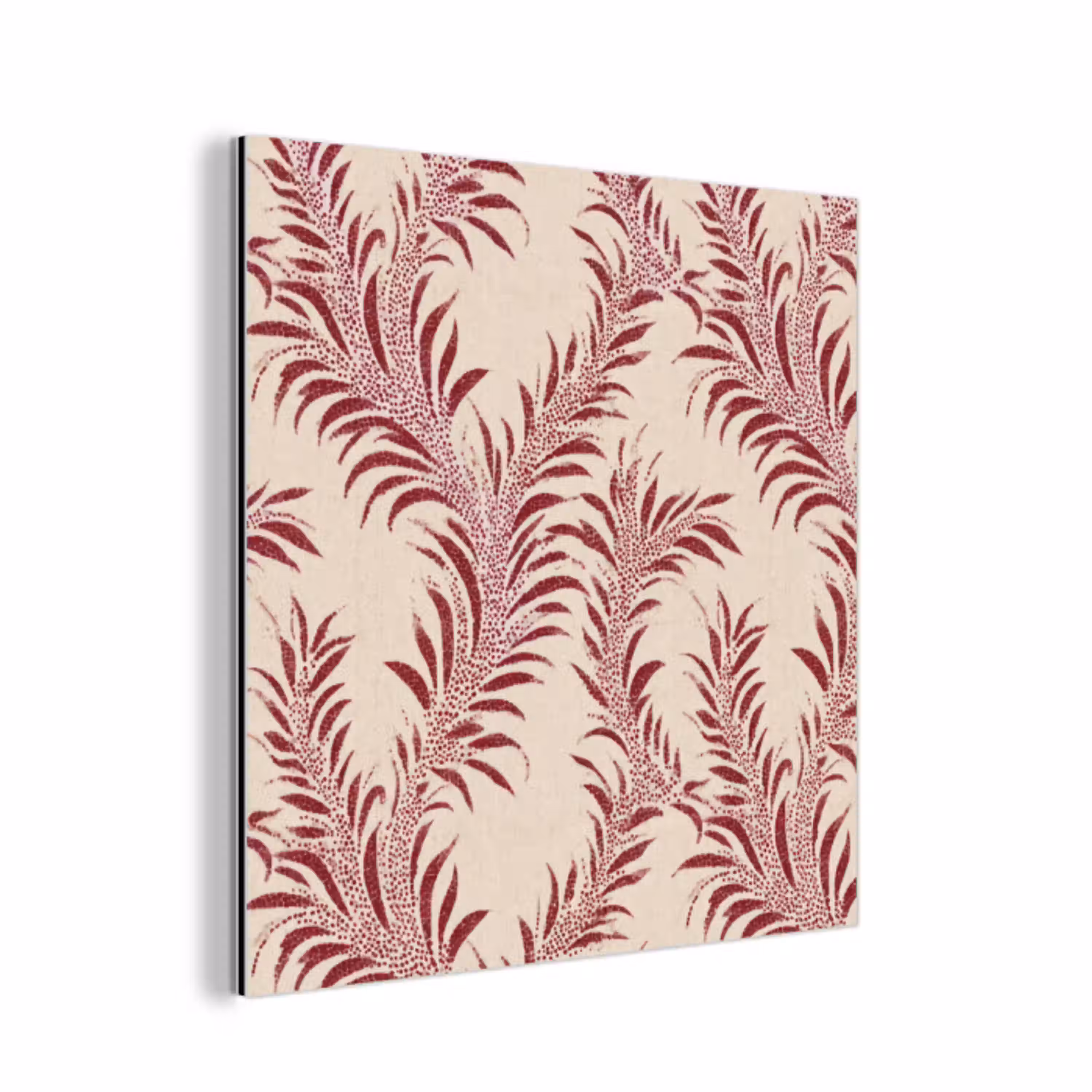 Bladeren - Linnen - Rood aluminium wit klein 46 -3d