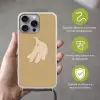 Bananen - Beige - Lijntekening - Minimalistisch Hoesje iPhone 16 Pro Max met koord klein -sfeer2_NL