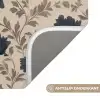 Motief - Bloemen - Zwart - Beige Badmat klein 997 -USP_AntislipNL