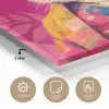 Tijger - Kimono - Planten - Roze plexiglas 5mm klein -sfeer2
