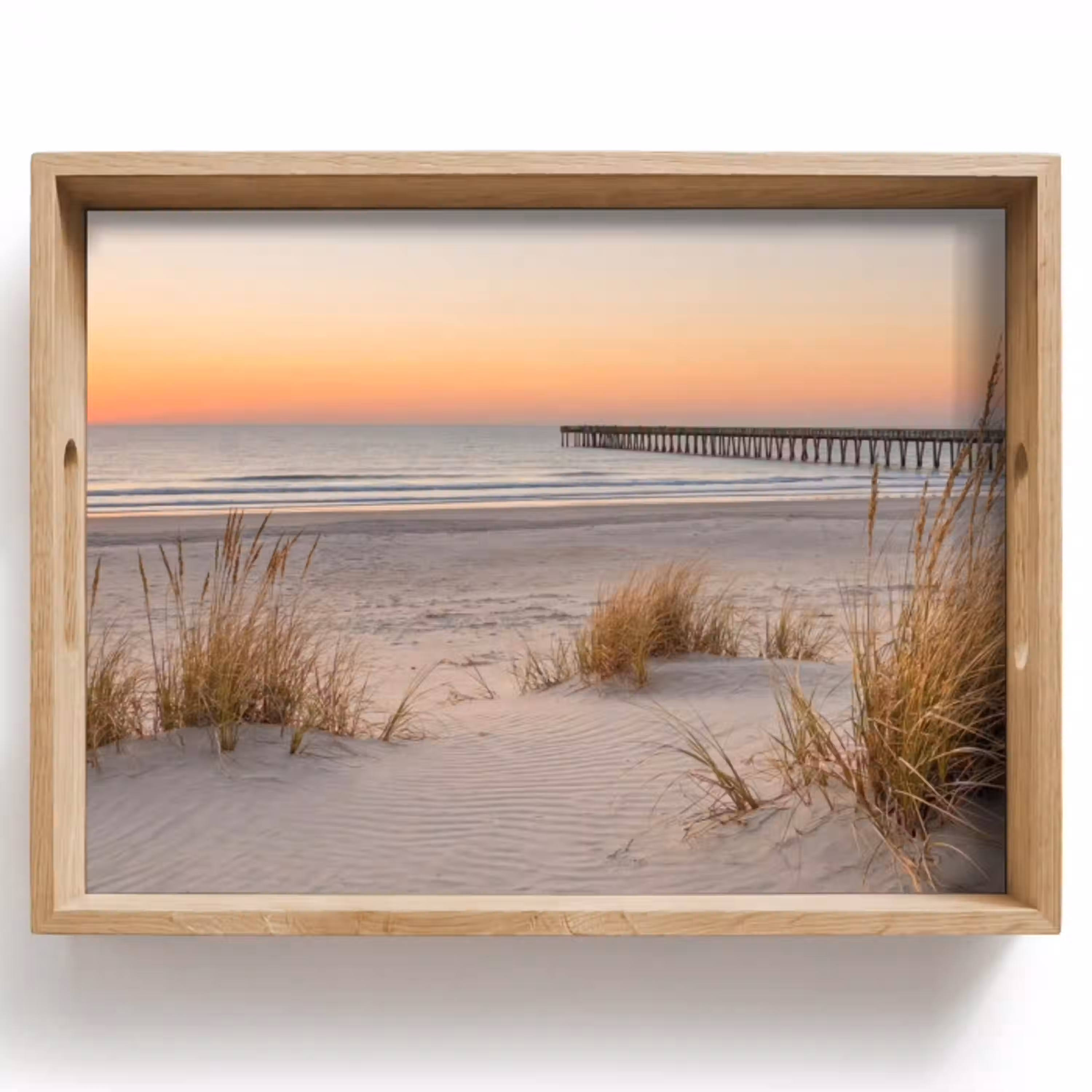 Pier - Zonsondergang - Strand Dienblad Rechthoek middel -z3d_shopping