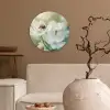 Lieveheersbeestje - Bloemen - Wit Wandcirkel kunststof plaat 5mm dik klein -sfeer1