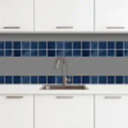 Tegel - Modern - Blauw keuken achterwand 2 middel 871 -3d