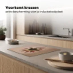 Droogbloem - Protea - Vintage - Beige - Rustiek Inductie beschermer vinyl 3mm middel -sfeer1