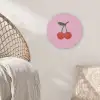 Kersen - Roze - Illustratie Akoestische PET Vilt - Rond klein -sfeer4