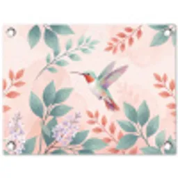 Kolibrie - Vliegen - Natuur - Illustratie - Kleurrijk tuinposter los doek klein -3d
