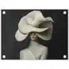 Modern - Vrouw - Hoed tuinposter los doek klein -3d