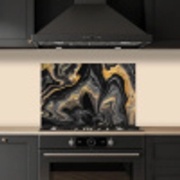 Marmer - Acryl - Goud - Luxe - Abstract keuken achterwand spatscherm klein -sfeer1