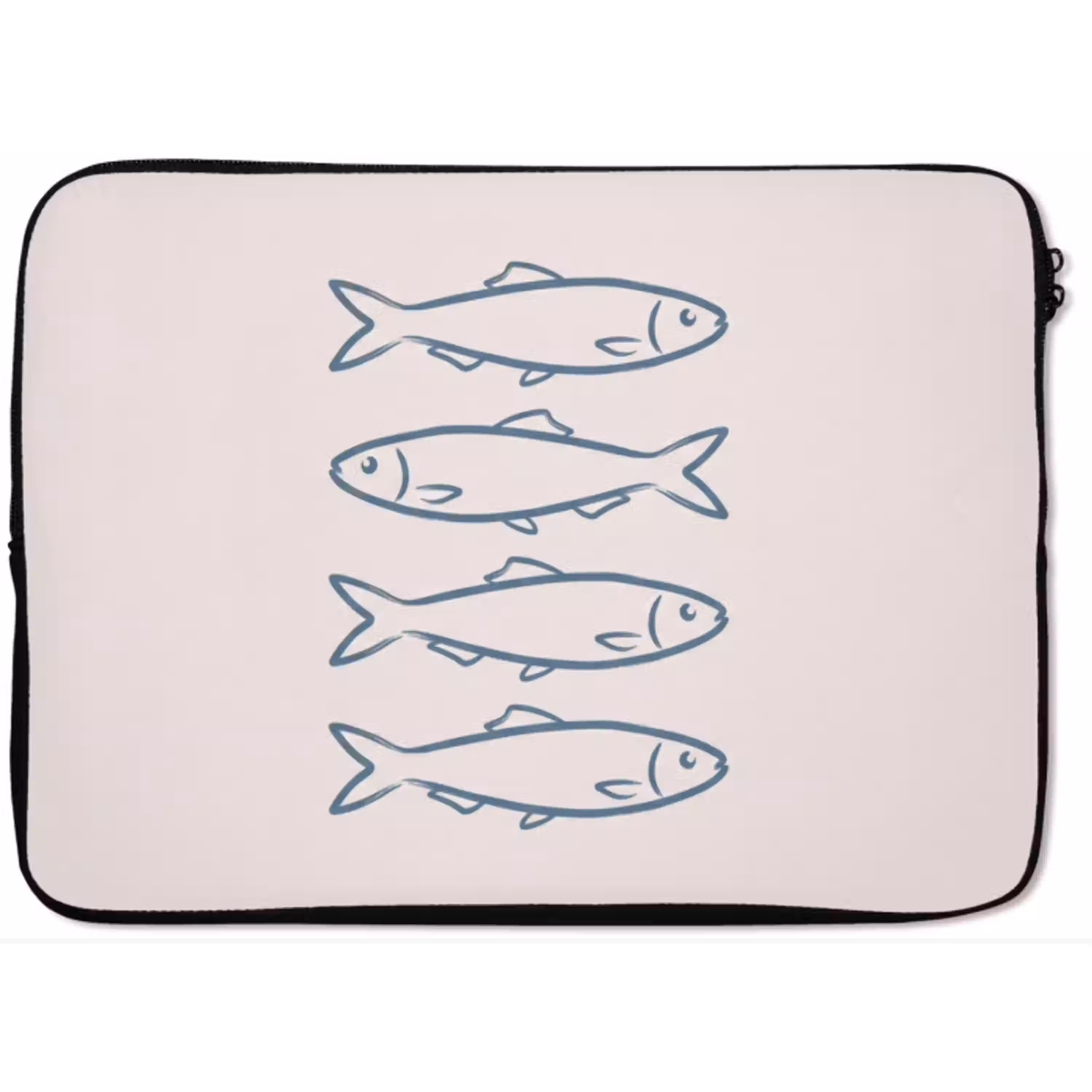 Vis - Vier - Dieren - Abstract - Blauw laptophoes neopreen klein -zkaufland3dotto